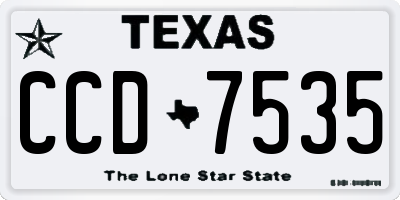 TX license plate CCD7535