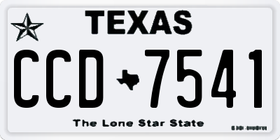 TX license plate CCD7541