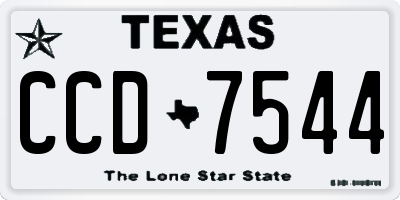 TX license plate CCD7544