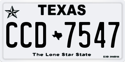 TX license plate CCD7547
