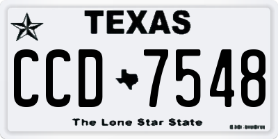 TX license plate CCD7548