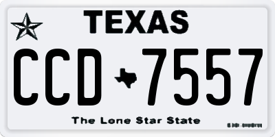 TX license plate CCD7557