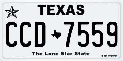 TX license plate CCD7559