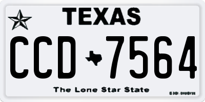 TX license plate CCD7564
