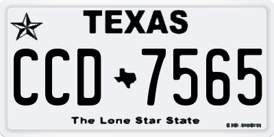 TX license plate CCD7565
