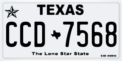 TX license plate CCD7568