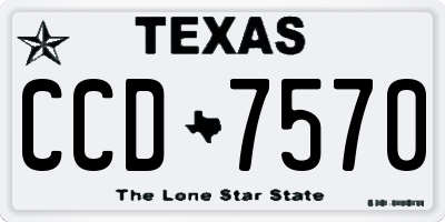 TX license plate CCD7570