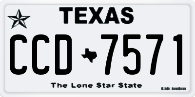 TX license plate CCD7571