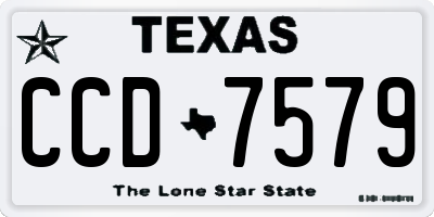 TX license plate CCD7579