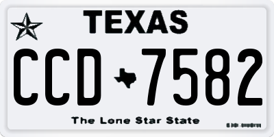 TX license plate CCD7582