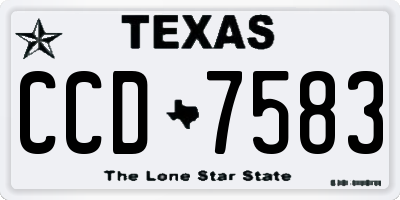 TX license plate CCD7583