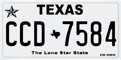TX license plate CCD7584