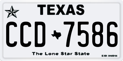 TX license plate CCD7586