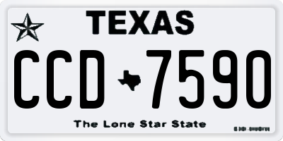 TX license plate CCD7590