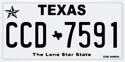 TX license plate CCD7591