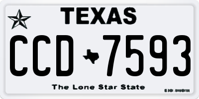 TX license plate CCD7593
