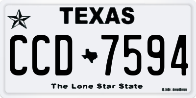 TX license plate CCD7594