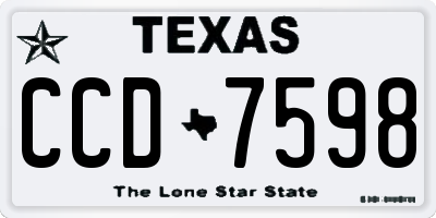 TX license plate CCD7598