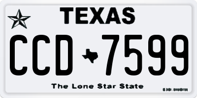 TX license plate CCD7599