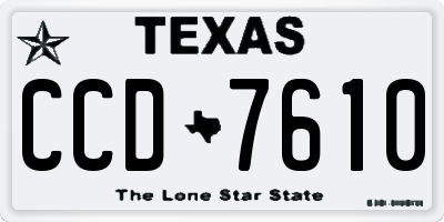 TX license plate CCD7610