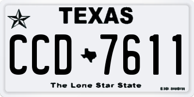 TX license plate CCD7611