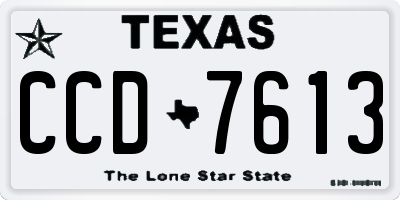 TX license plate CCD7613