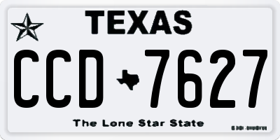 TX license plate CCD7627