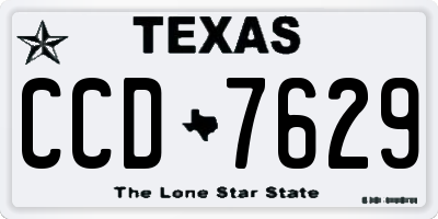 TX license plate CCD7629