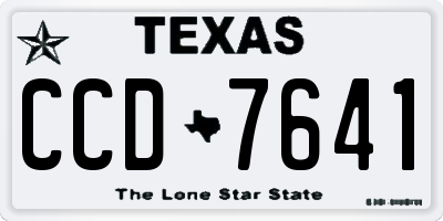 TX license plate CCD7641