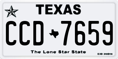 TX license plate CCD7659
