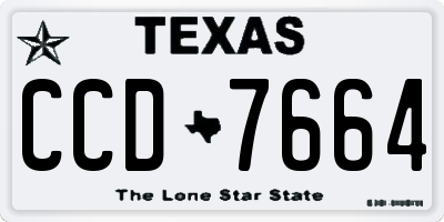 TX license plate CCD7664