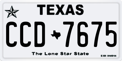 TX license plate CCD7675