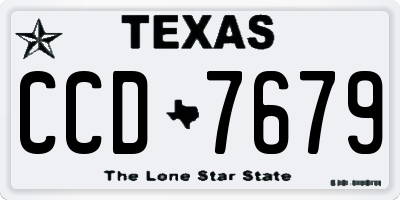 TX license plate CCD7679