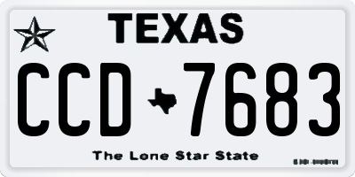 TX license plate CCD7683
