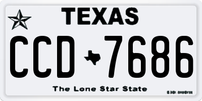 TX license plate CCD7686
