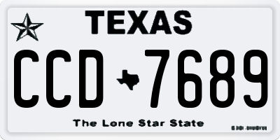 TX license plate CCD7689