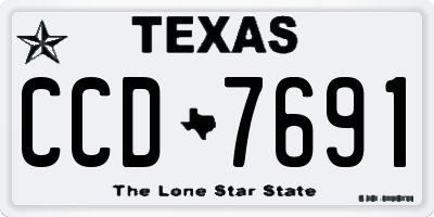 TX license plate CCD7691