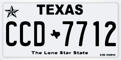 TX license plate CCD7712