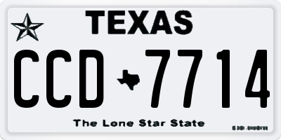 TX license plate CCD7714