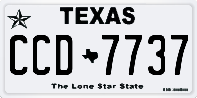 TX license plate CCD7737
