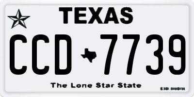 TX license plate CCD7739