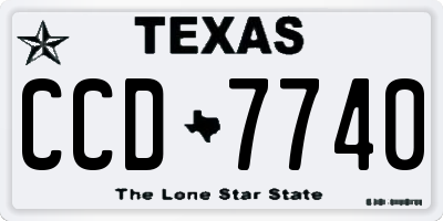 TX license plate CCD7740