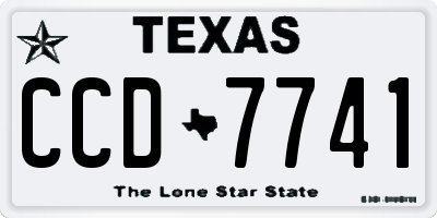TX license plate CCD7741