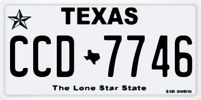 TX license plate CCD7746