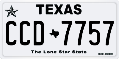 TX license plate CCD7757