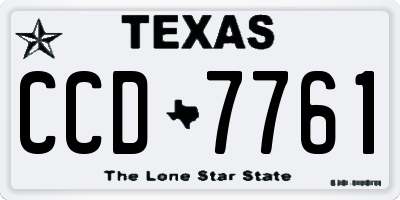 TX license plate CCD7761