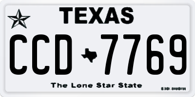 TX license plate CCD7769