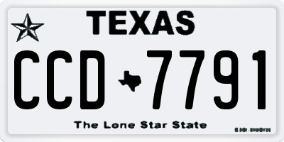 TX license plate CCD7791