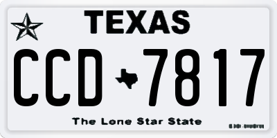 TX license plate CCD7817