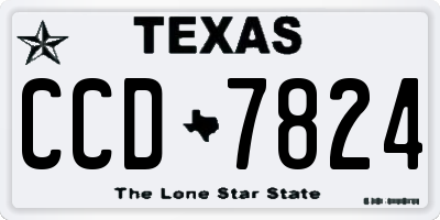 TX license plate CCD7824